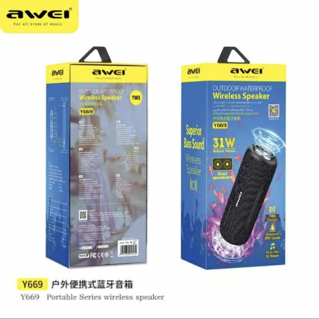 Awei Y669 Waterproof 31W Portable Bluetooth Speaker