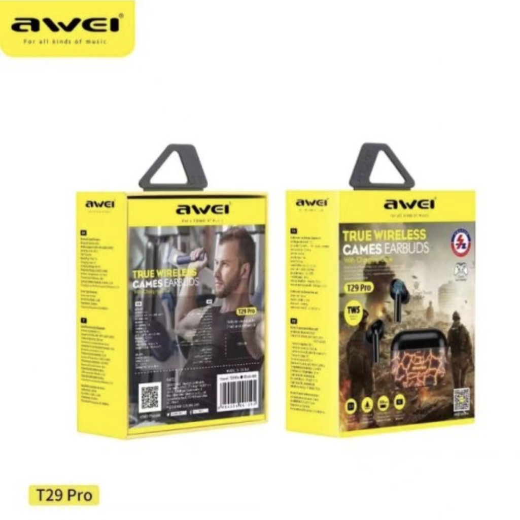 Awei T29 Pro True Wireless Gaming Earbuds